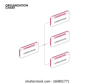 Organization chart infographics with tree. vector illustration