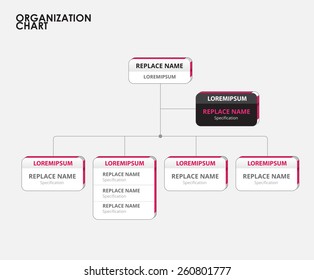 Organization chart infographics with tree. vector illustration