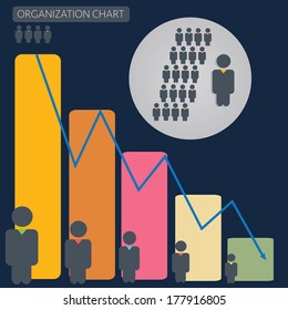 organization chart infographics vector