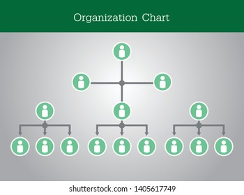 Organization Chart Infographics, vector design