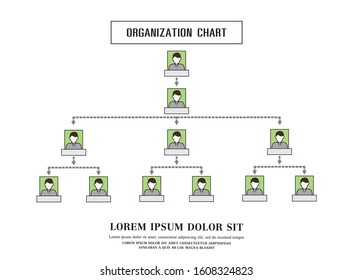 Organization Chart Infographics, vector design