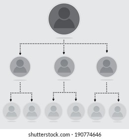 organization chart infographics, vector illustration