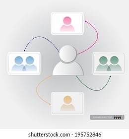 organization chart infographics, vector illustration 
