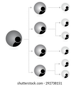 organization chart infographics, vector illustration