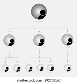 organization chart infographics, vector illustration
