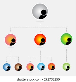 organization chart infographics, vector illustration