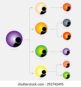 organization chart infographics, vector illustration