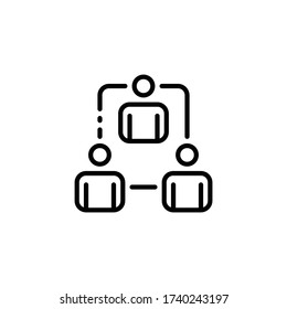 Iconos de esquema de organigrama. Ilustración vectorial. Trazo editable. Icono aislado adecuado para web, infografías, interfaz y aplicaciones.
