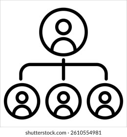Organization Chart Simple Icon Vector Illustration Concept