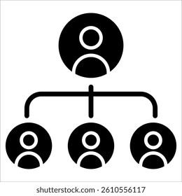 Organization Chart Simple Icon Vector Illustration Concept