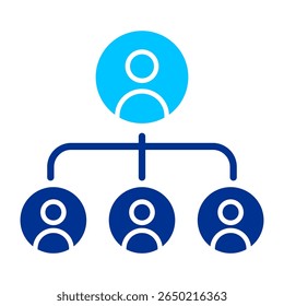 Organization Chart Simple Icon Vector Illustration Concept