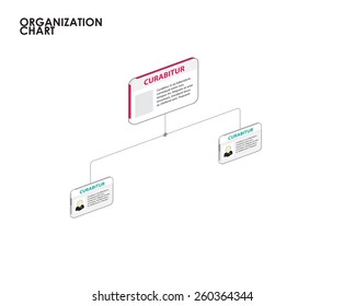 Organization chart template infographics with tree. vector illustration