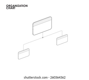 Organization chart template infographics with tree. vector illustration