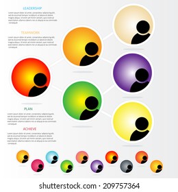 Organization chart template vector illustration inforgraphics 