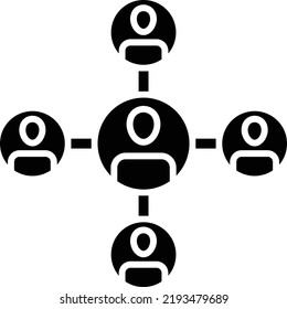 Icono vectorial de organigrama. Se puede usar para imprimir, móviles y aplicaciones web.