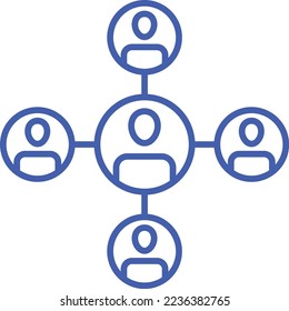 Icono vectorial de organigrama. Se puede usar para imprimir, móviles y aplicaciones web.