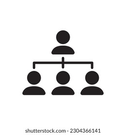 Organization chart vector icon. Company structure icon. Flow chart flat sign design. Hierarchy symbol pictogram. UX UI icon