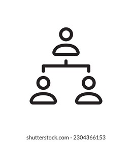 Organization chart vector icon. Company structure icon. Flow chart flat sign design. Hierarchy symbol pictogram. UX UI icon