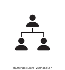 Organization chart vector icon. Company structure icon. Flow chart flat sign design. Hierarchy symbol pictogram. UX UI icon