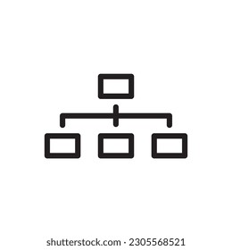 Organization chart vector icon. Company structure icon. Flow chart flat sign design. Hierarchy symbol pictogram. UX UI icon