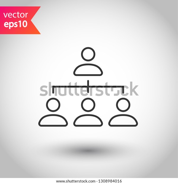 Organization Chart Vector Icon Company Structure Stock Vector Royalty Free