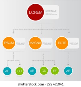 organization chart,flow chart infographics, vector illustration
