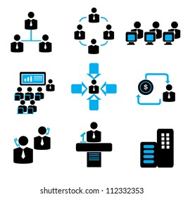organization and company icon set