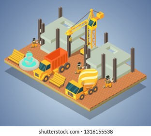 Organization concept banner. Isometric banner of organization vector concept for web, giftcard and postcard