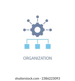 organization concept line icon. Simple element illustration. organization concept outline symbol design.