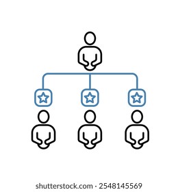 organization concept line icon. Simple element illustration. organization concept outline symbol design.