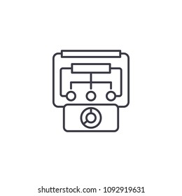 Organization control linear icon concept. Organization control line vector sign, symbol, illustration.