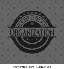 Organization dark emblem. Retro