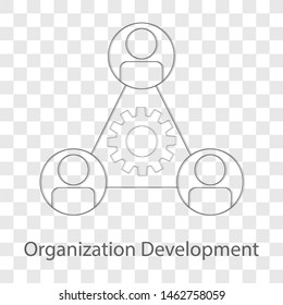 Organization Development icon on transparency background. Modern flat design vector illustration. Symbol for your web site design.