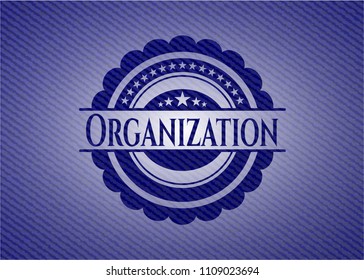  Organization emblem with jean background