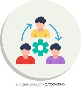 Organización Flat Circle Style Icon