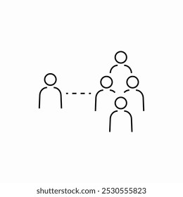 Vector de signo de icono de organización y diagrama de flujo