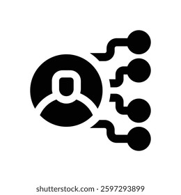 organization glyph icon. Strong and solid vector icon for websites, mobile interfaces, presentations, and visual branding. High quality and easy to edit.