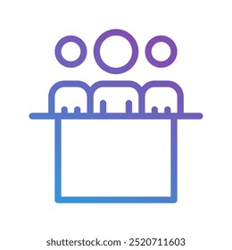 Organization gradient icons. perfect for business, clubs and teams. editable stroke, suitable for websites, UI and interfaces.