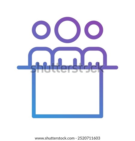 Organization gradient icons. perfect for business, clubs and teams. editable stroke, suitable for websites, UI and interfaces.