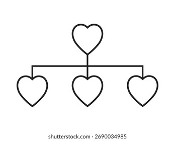 Linha Infográfica do Gráfico de Hierarquia da Organização