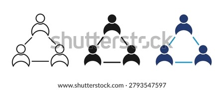 Organization Hierarchy Team Structure Icons with Leadership Management and Workforce Collaboration Concept Vector illustration