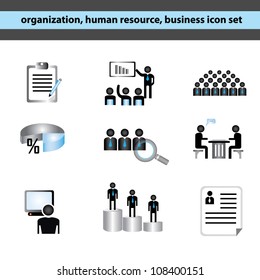 organization, human resource, business management icon set