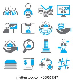 organization and human resource management icons, business icons