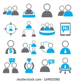 organization and human resource management icons, business icons