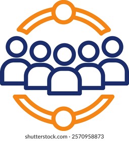 Organization Icon color line Vector Illustration