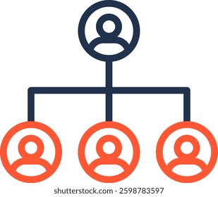 Organization Icon Color Line Vector Illustration