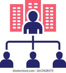 Organization Icon Fill Vector Illustration