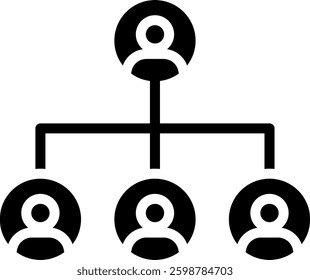 Organization Icon Glyph Vector Illustration