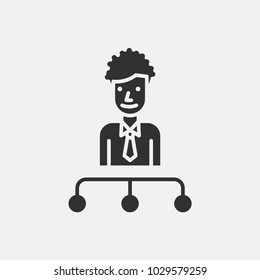 Organization icon illustration isolated vector sign symbol