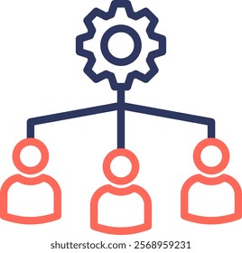Organization Icon Line Color Vector Illustration
